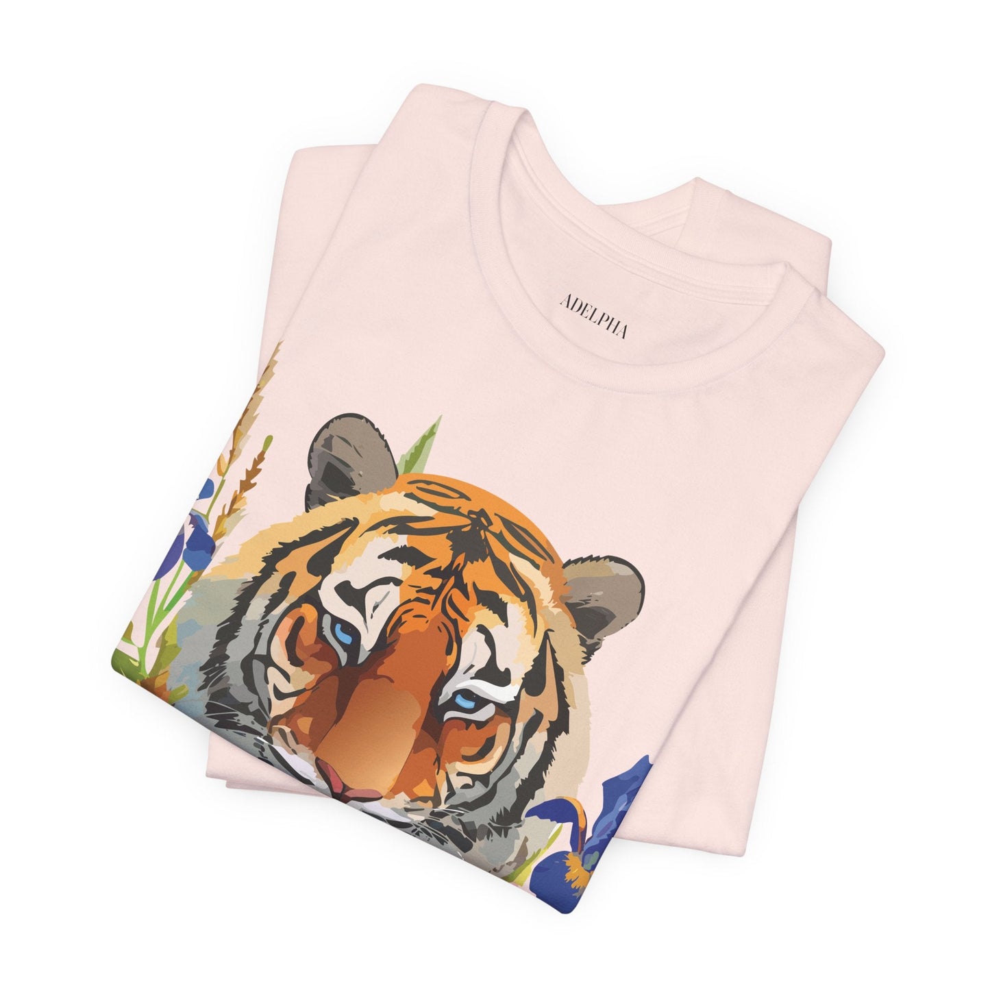 Tiger Graphic Tee Unisex Short Sleeve Tee With Vintage Inspired Artwork By Adelpha