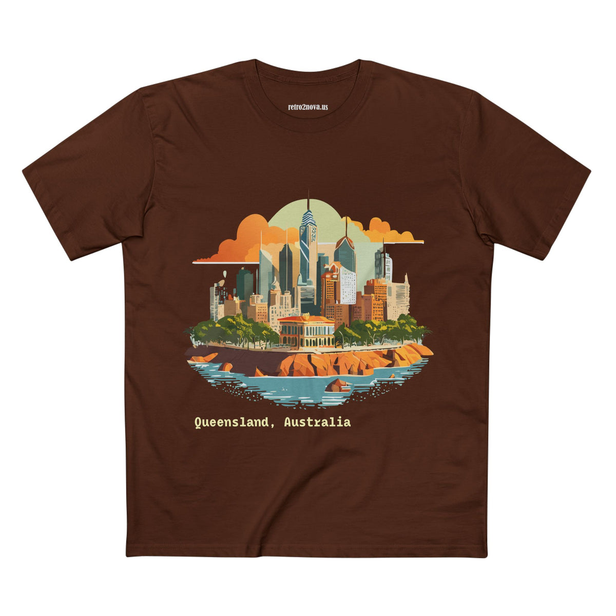 Queensland Australia skyline T-Shirt | Brisbane cityscape tee, coastal skyline design