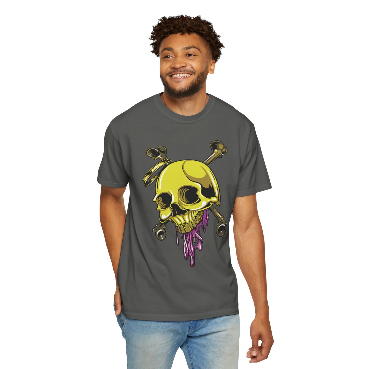 Unisex Cotton Tee Shirt with Skull