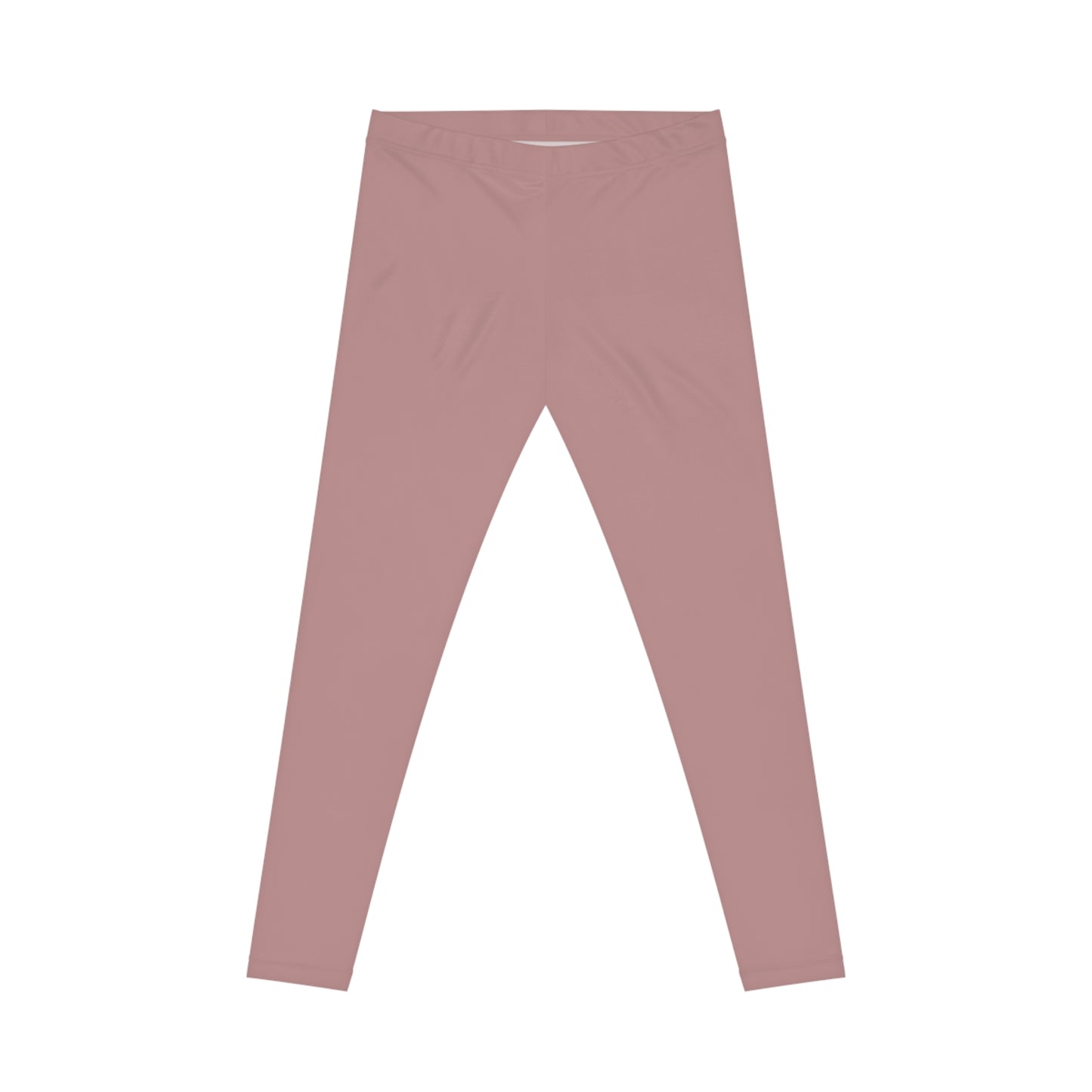 Rosy Taupe Color Women's Poly-Span Casual Leggings XS-2XL