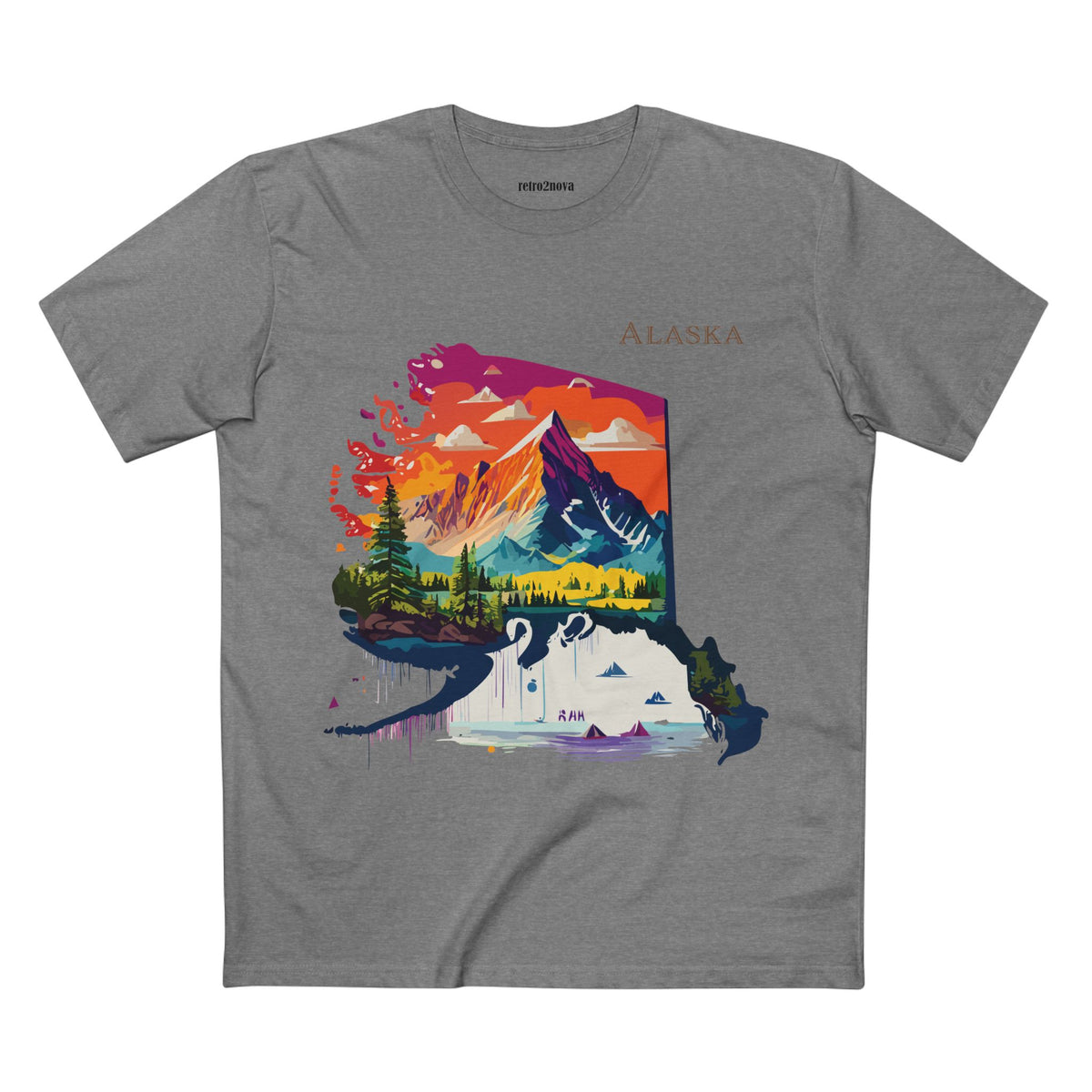 Alaska Landscape Tee | Mountain, Moose, Whale, Northern Wilderness
