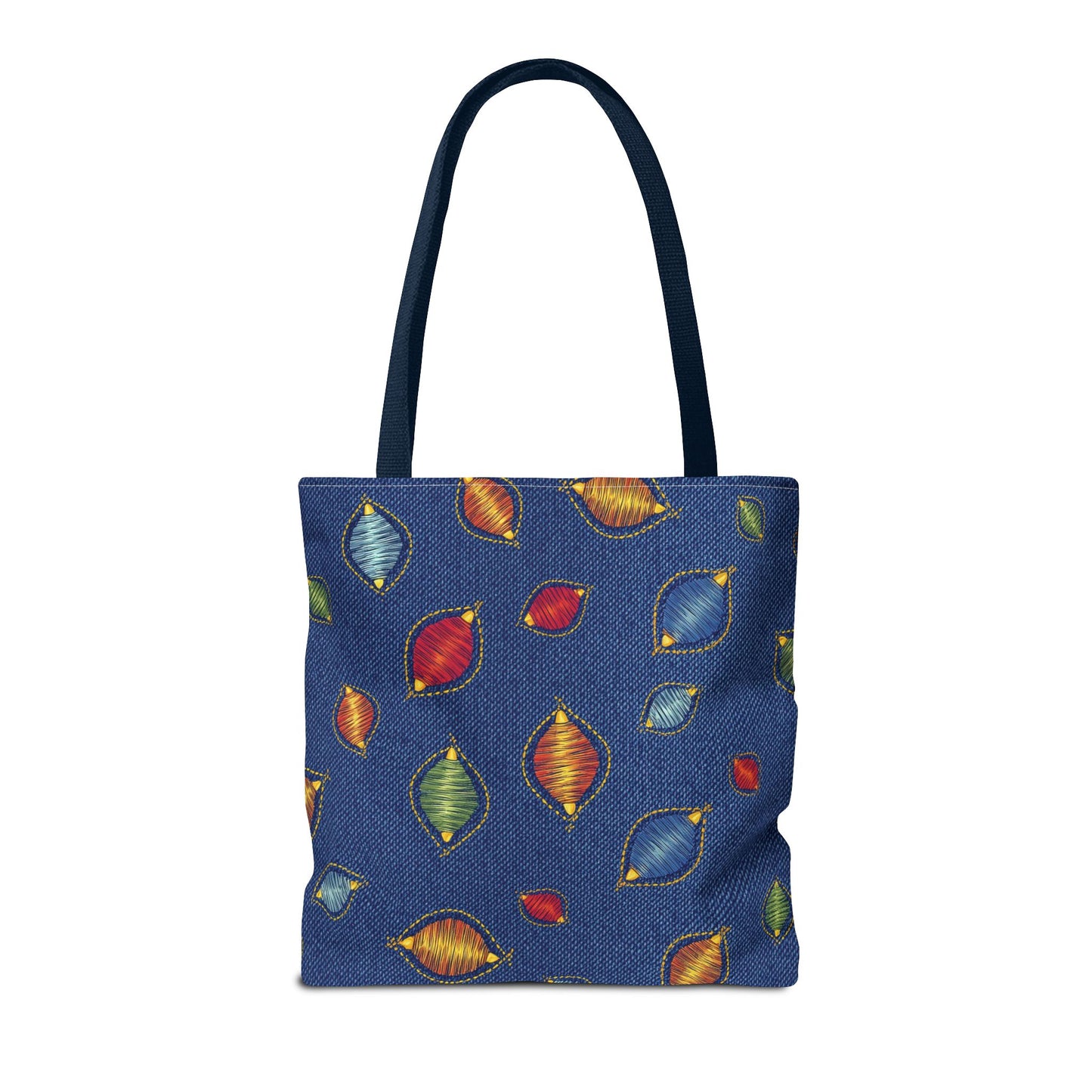 Diwali Graphic Denim Fabric Imitation Print Unisex Canvas Bag Poly Spun 3 Sizes Tote Bag 205-9