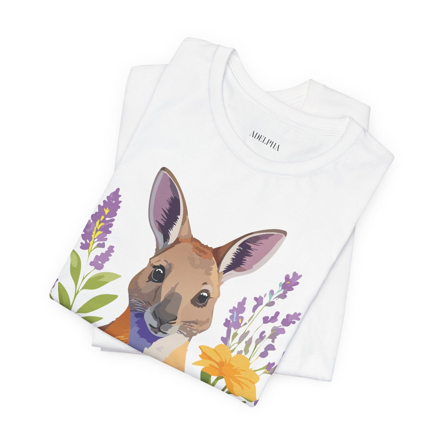 Kangaroo Graphic Unisex 100 Cotton Vintage Animal Artwork Tee 1