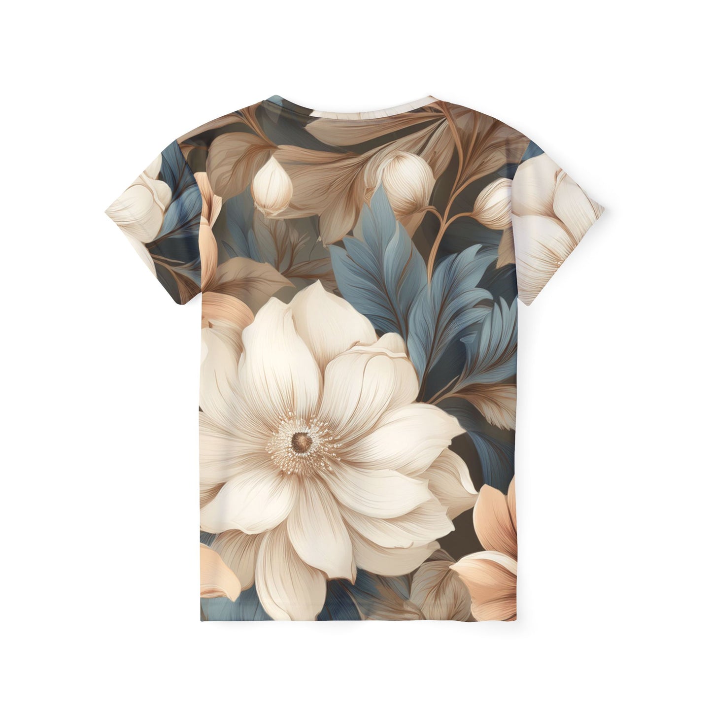 Women Poly T-Shirt with Floral Print