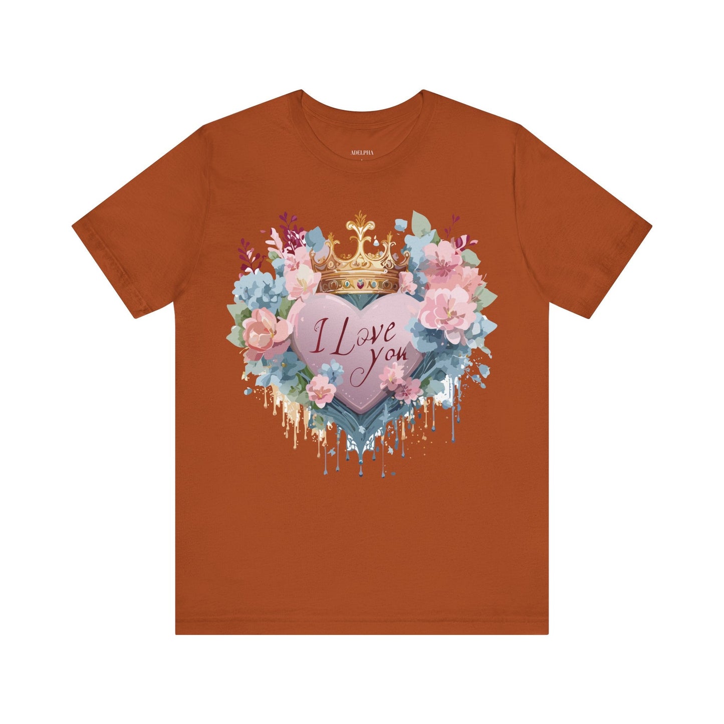 Valentine Graphic Tee Unisex Short Sleeve Jersey Shirt Adelpha Vintage Art Design
