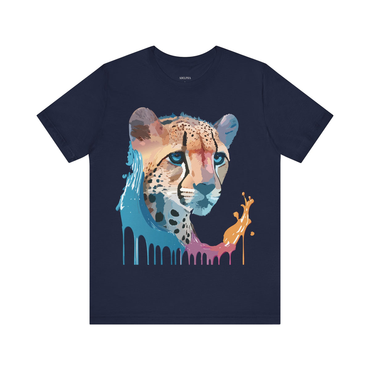 Cheetah Graphic Unisex Cotton Bella+Canvas Tee with Art Animal Design e301
