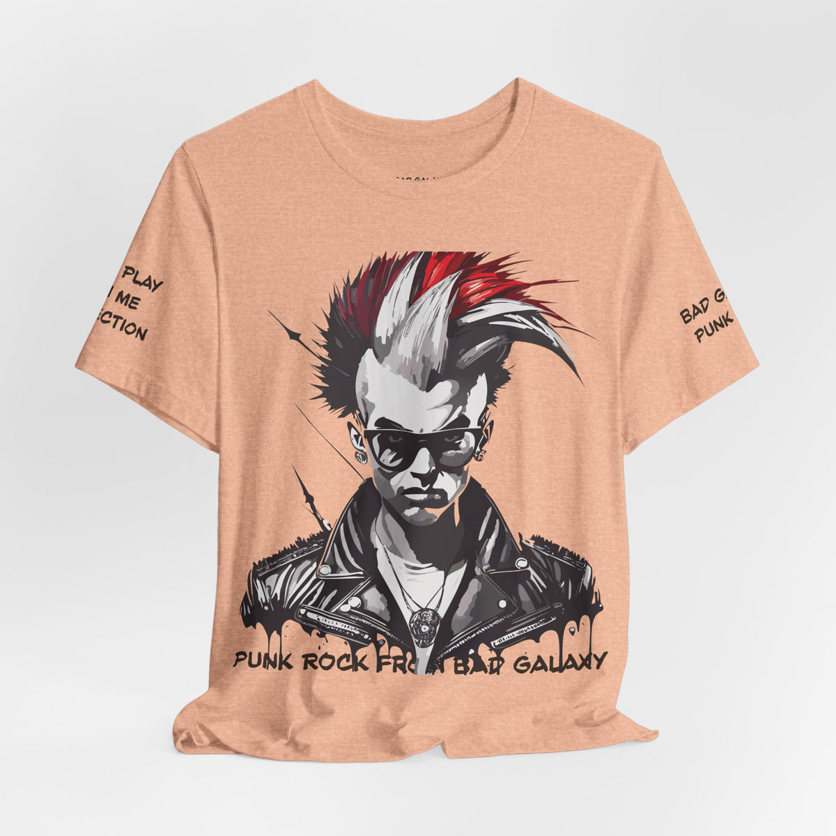 Punk Rock Graphic Unisex Cotton Bella+Canvas Tee with Art Design b25