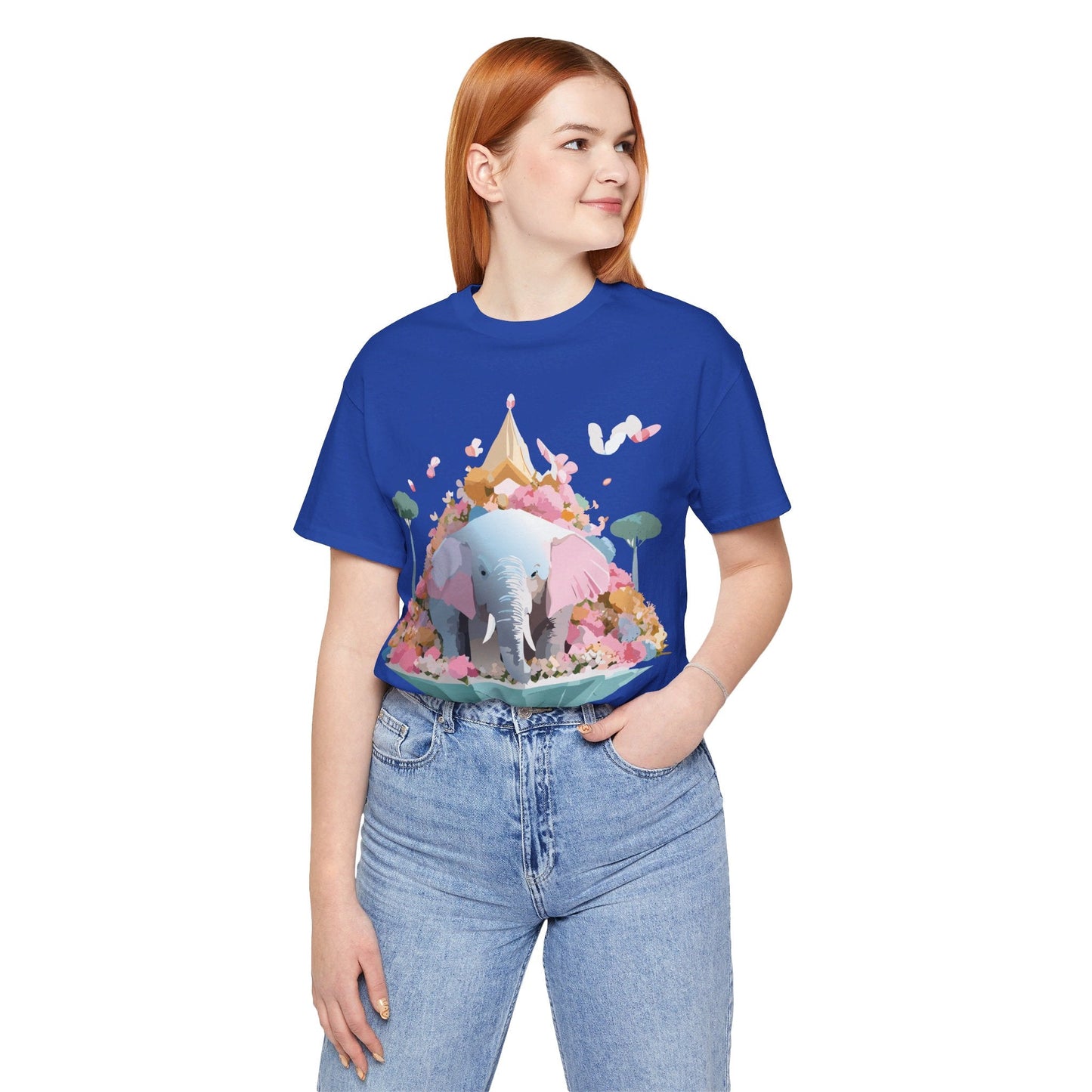 Elephant Graphic Tee Adelpha Unisex Short Sleeve Vintage Inspired Art Design Premium