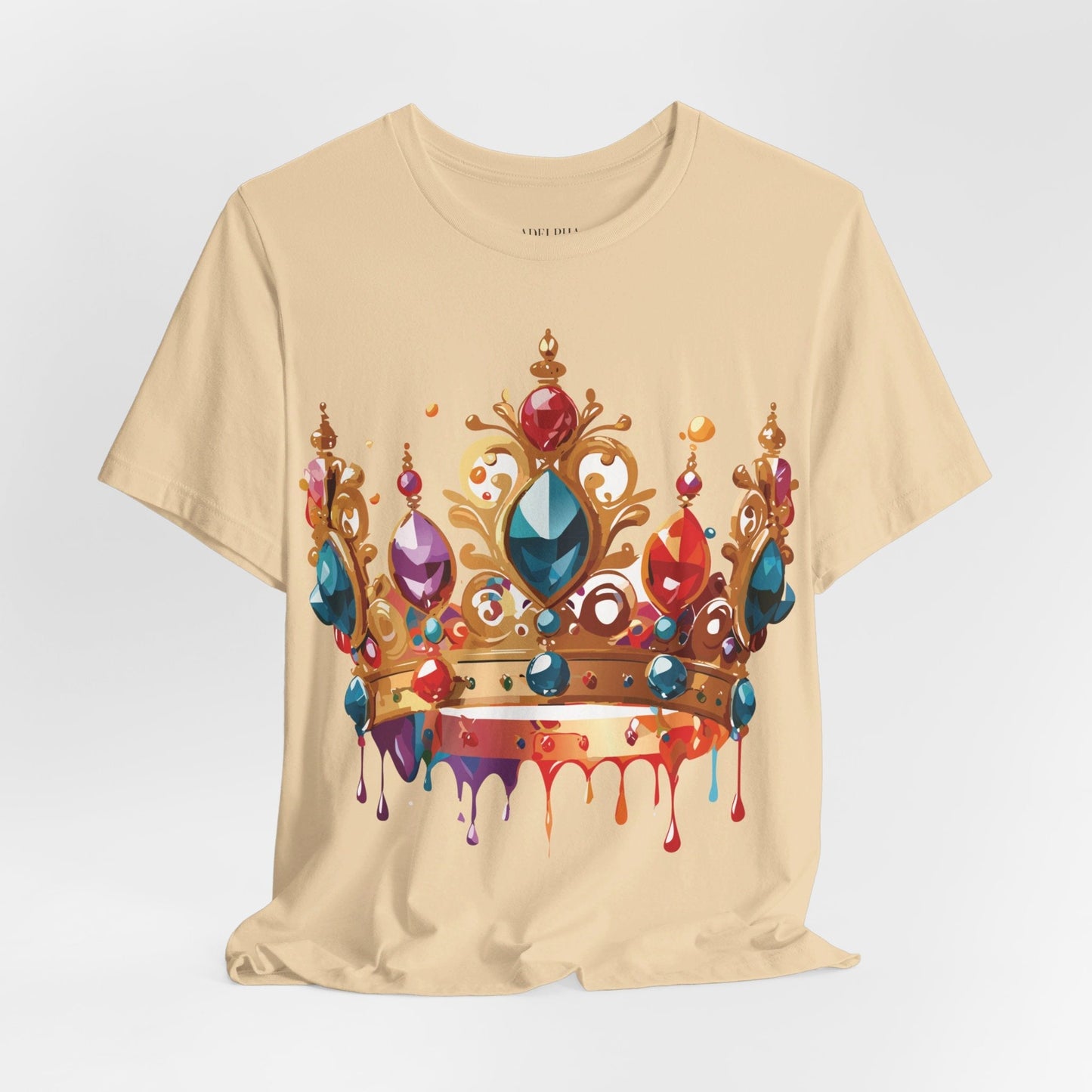 Adelpha Vintage Inspired Graphic Tee Crown Shirt Unisex Short Sleeve Art Design Edition