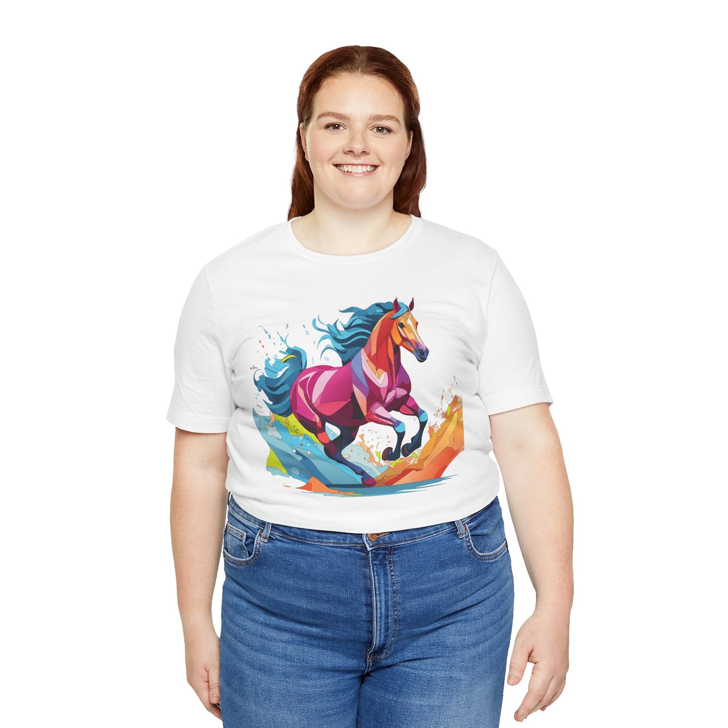 Unisex Animal Tee Shirt With Wild Animals Art Design Short Sleeve Casual Wear Everyday