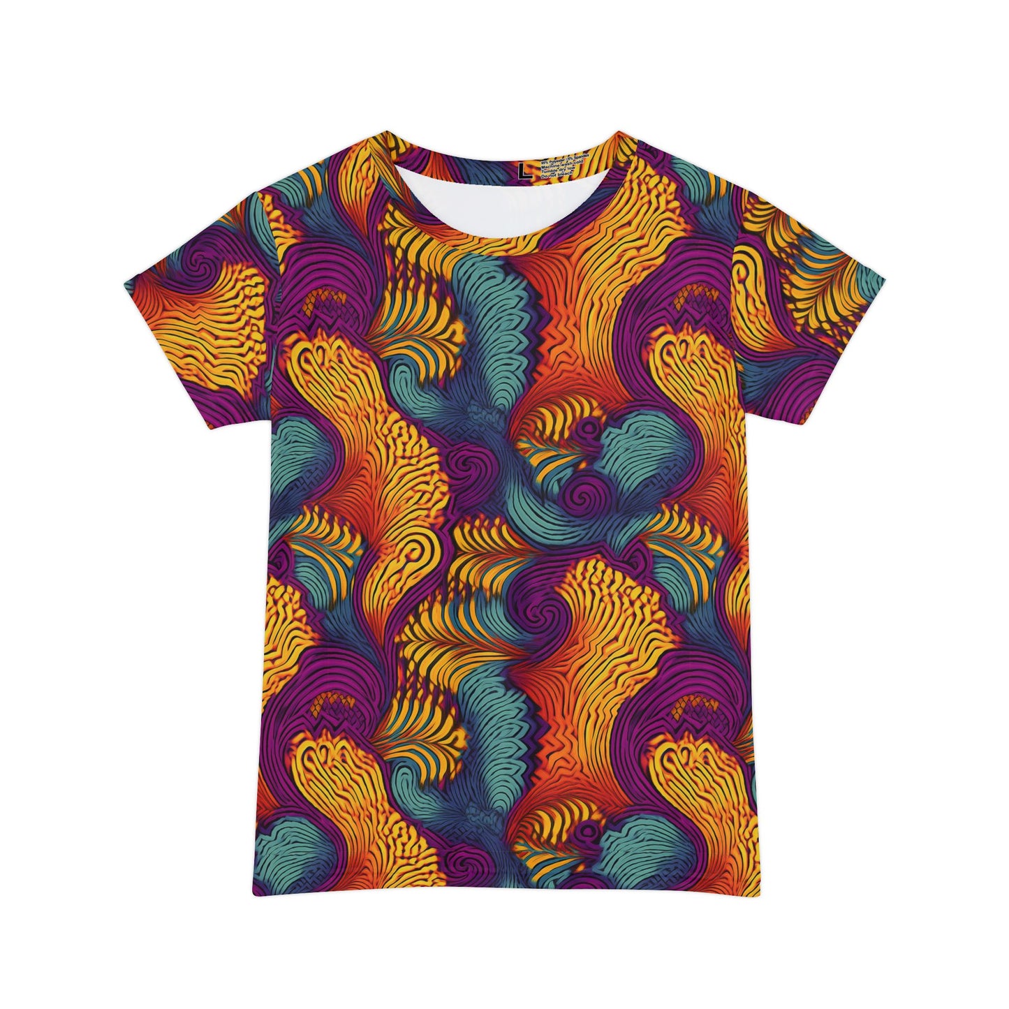 抽像印花襯衫，帶有抽象圖案的襯衫