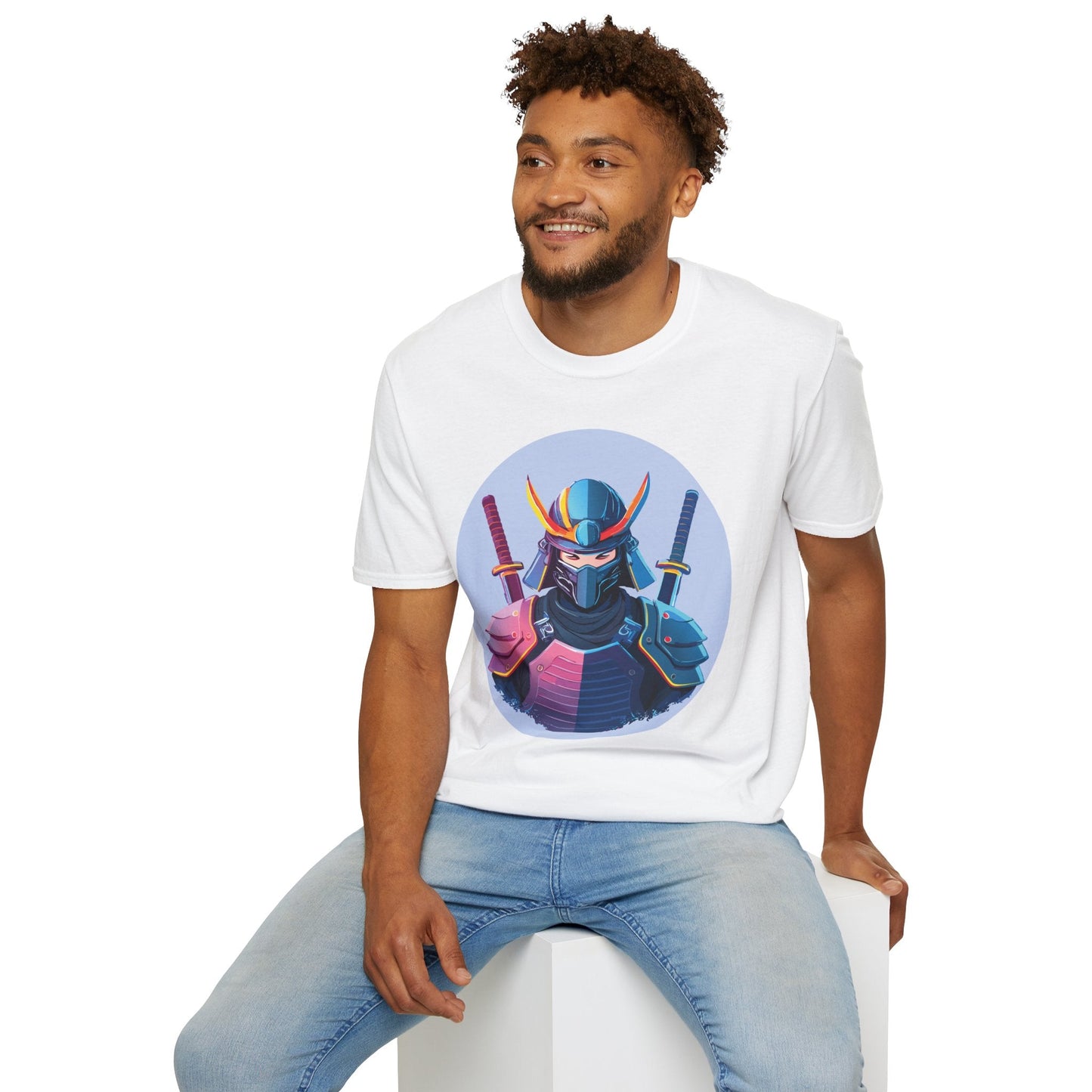 Samurai T Shirt Unisex Softstyle Gildan 64000 Breathable Cotton Tee For Everyday Wear