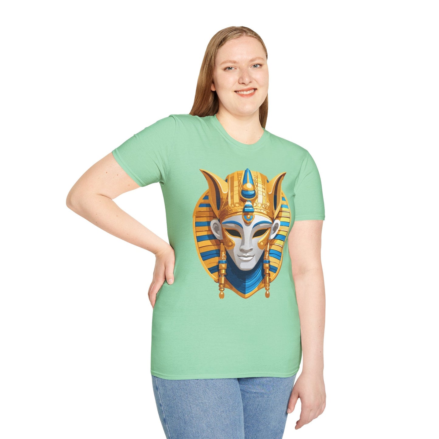 Mask Tee Shirt Unisex Masquerade Design Artwork Gildan Softstyle 64000 Cotton Tee