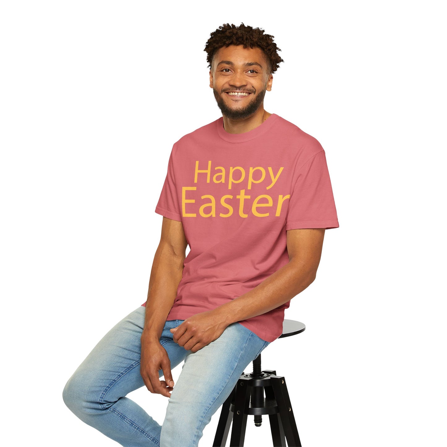 Happy Easter T-Shirt, Tee Shirt with Easter Signature, T Shirt with Easter Prints, Tee Shirt with Easter Design