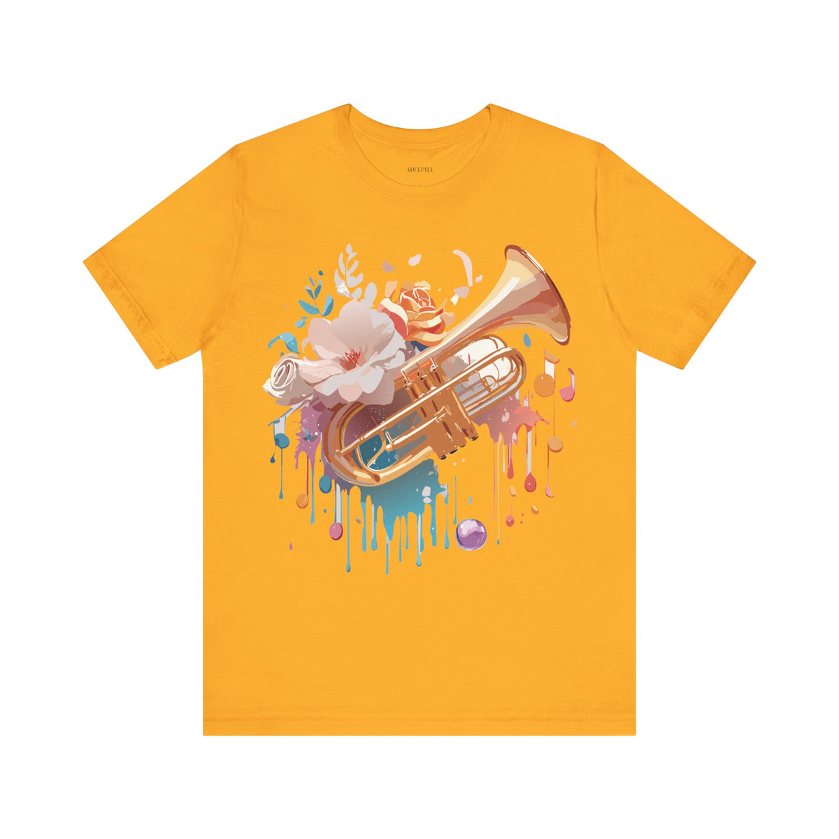 Music Graphic Unisex Cotton Bella+Canvas Tee with Art Design m147