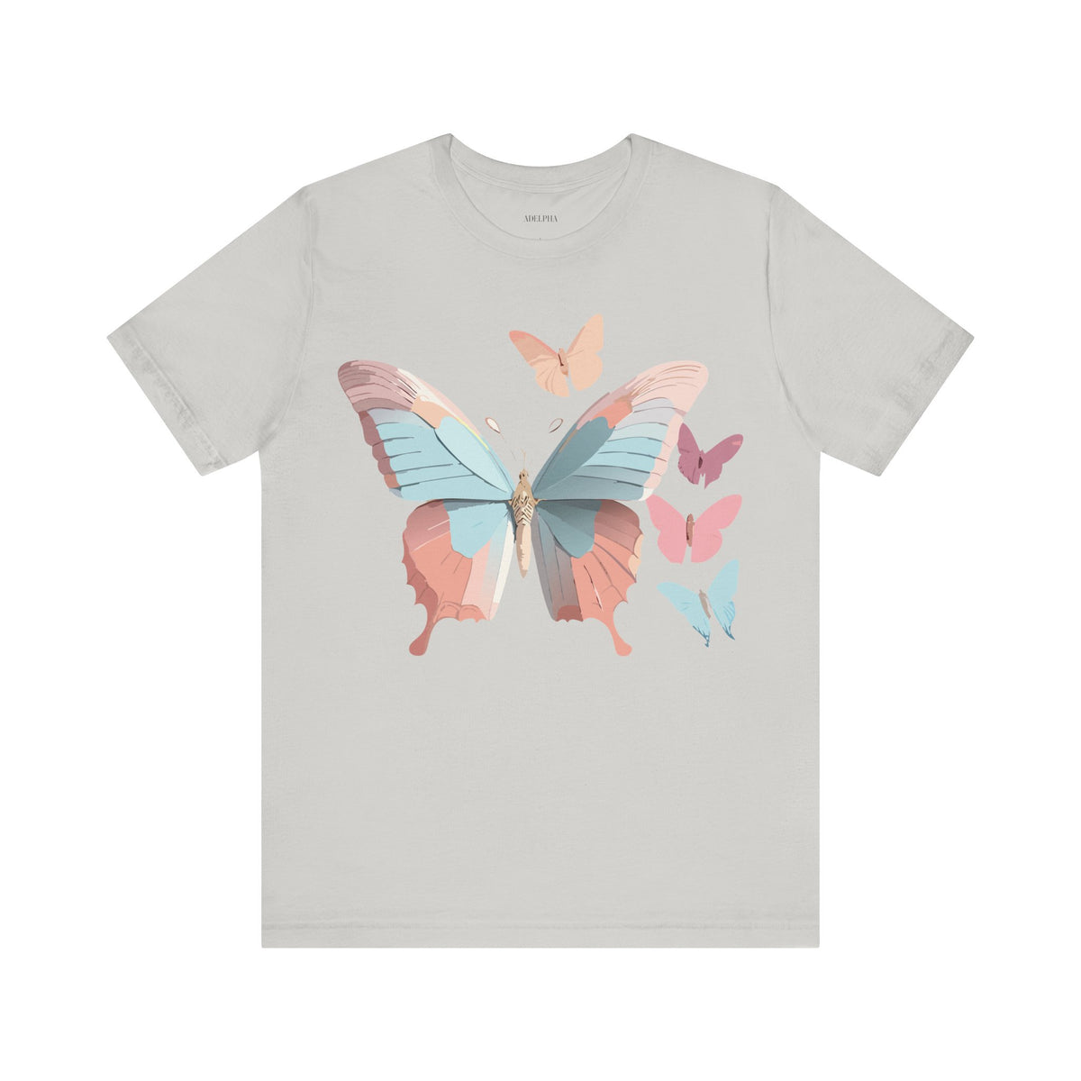 Butterfly Graphic Unisex Cotton Bella+Canvas Tee with Art Design n111