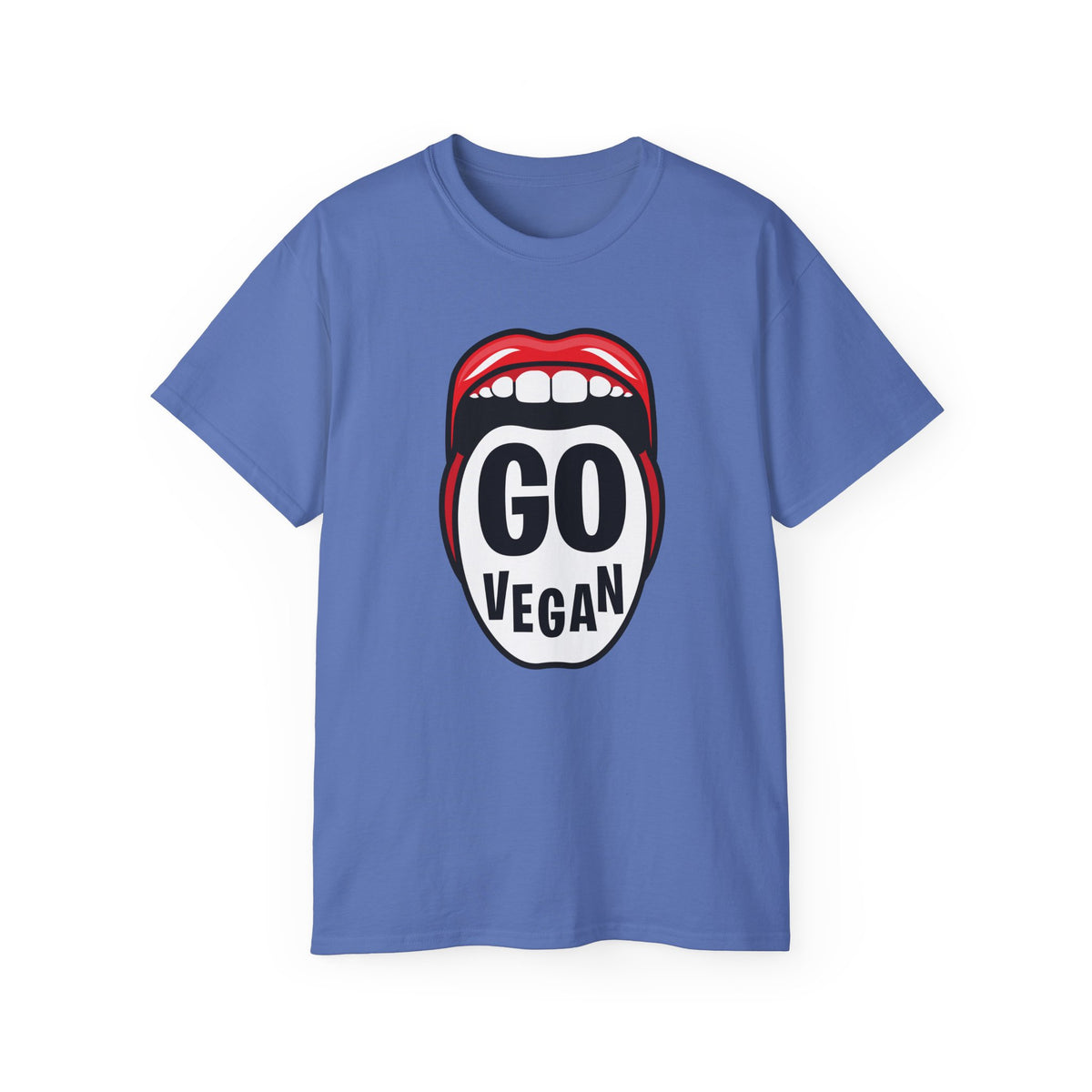 Go Vegan mouth graphic Tee | Vegan advocacy shirt