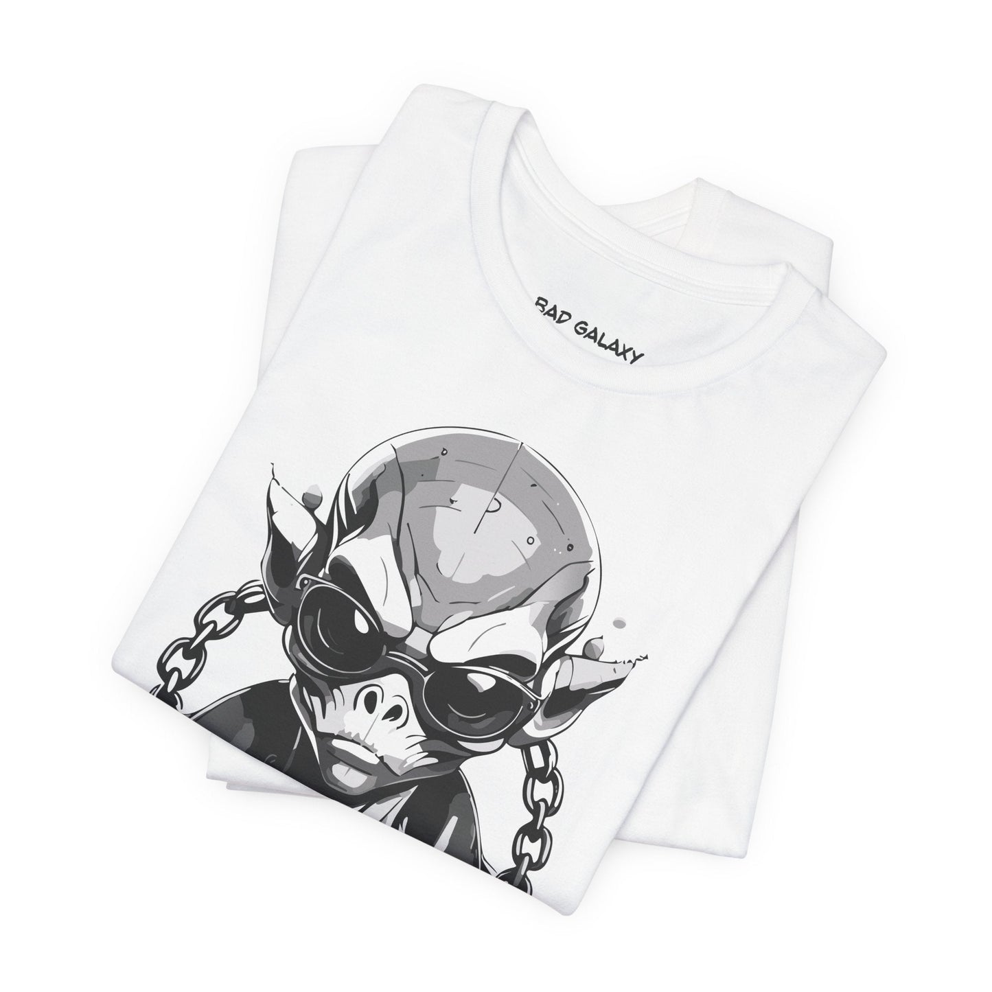 Tee Shirt With Alien From Bad Galaxy Made To Order 100 Percent Cotton Eco Friendly Inks USA