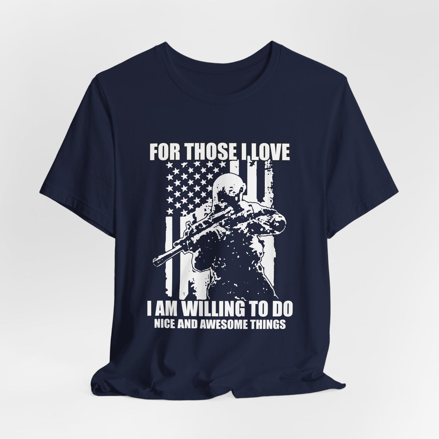 Army Veteran Patriotic Graphic Design Unisex Cotton T-Shirt v50