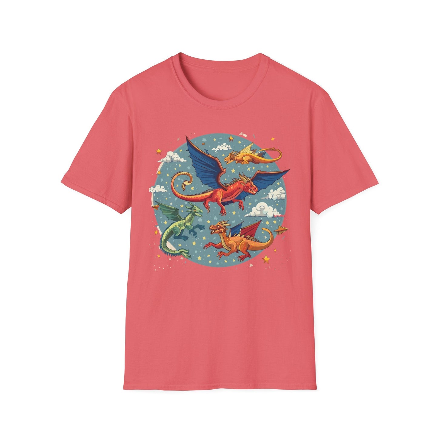 Dragon Graphic Unisex 100 Cotton Tee with Animal Artwork Design 12