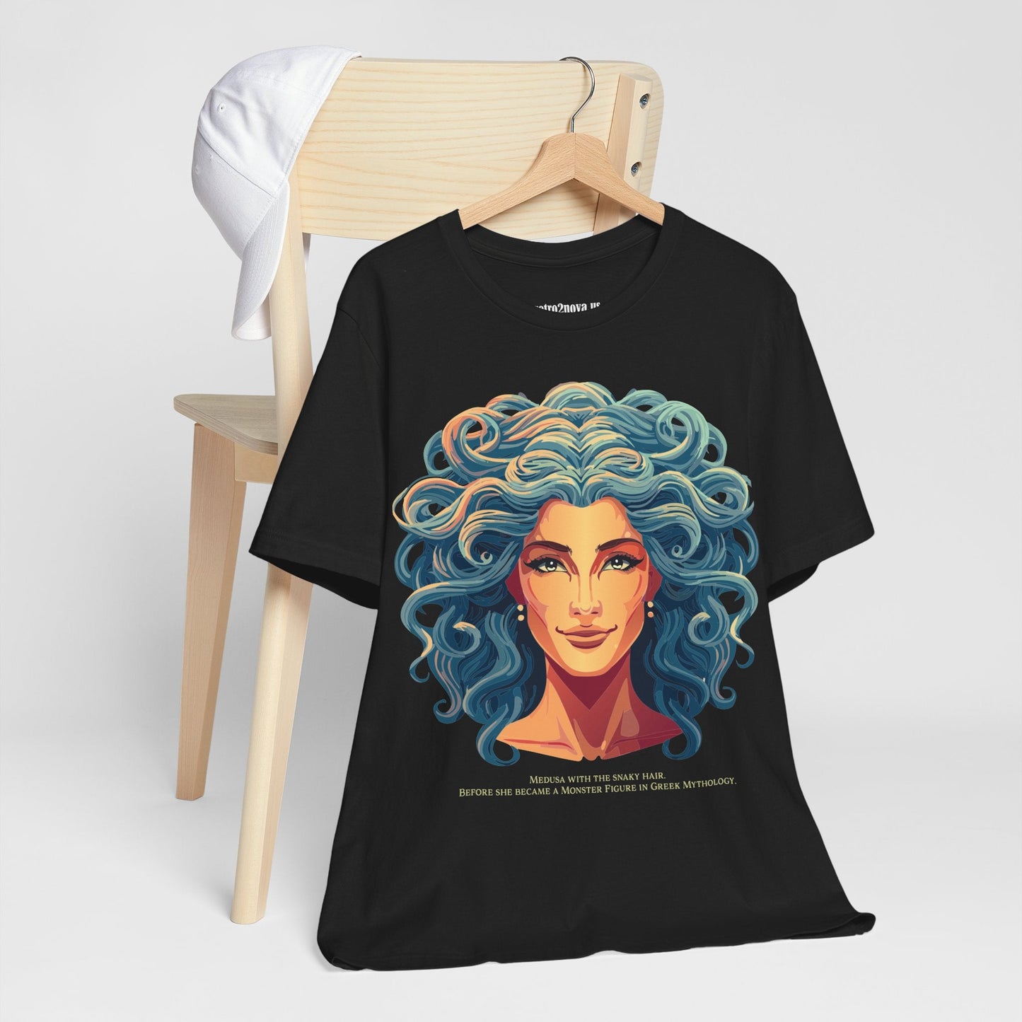 Medusa Goddess Shirt Unisex Graphic Tee by Retro2Nova Vintage Style Cotton Short Sleeve