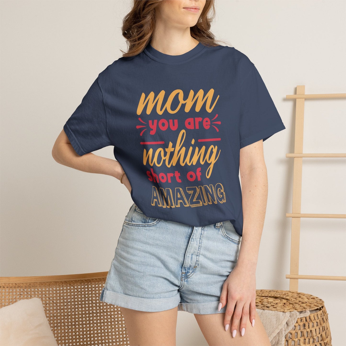 Mom T-shirt Mother's Day Mama Tee Unisex Comfort Colors Garment-Dyed Cotton h21