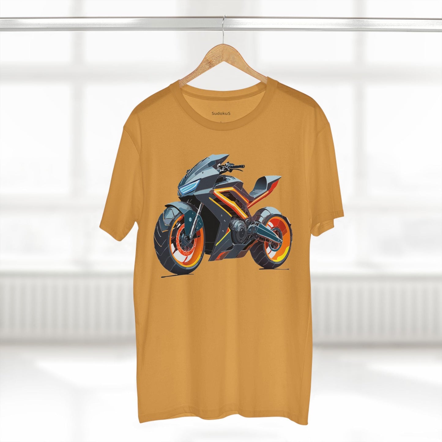 Moto Bike Graphic Unisex 100 Cotton Staple Tee 12