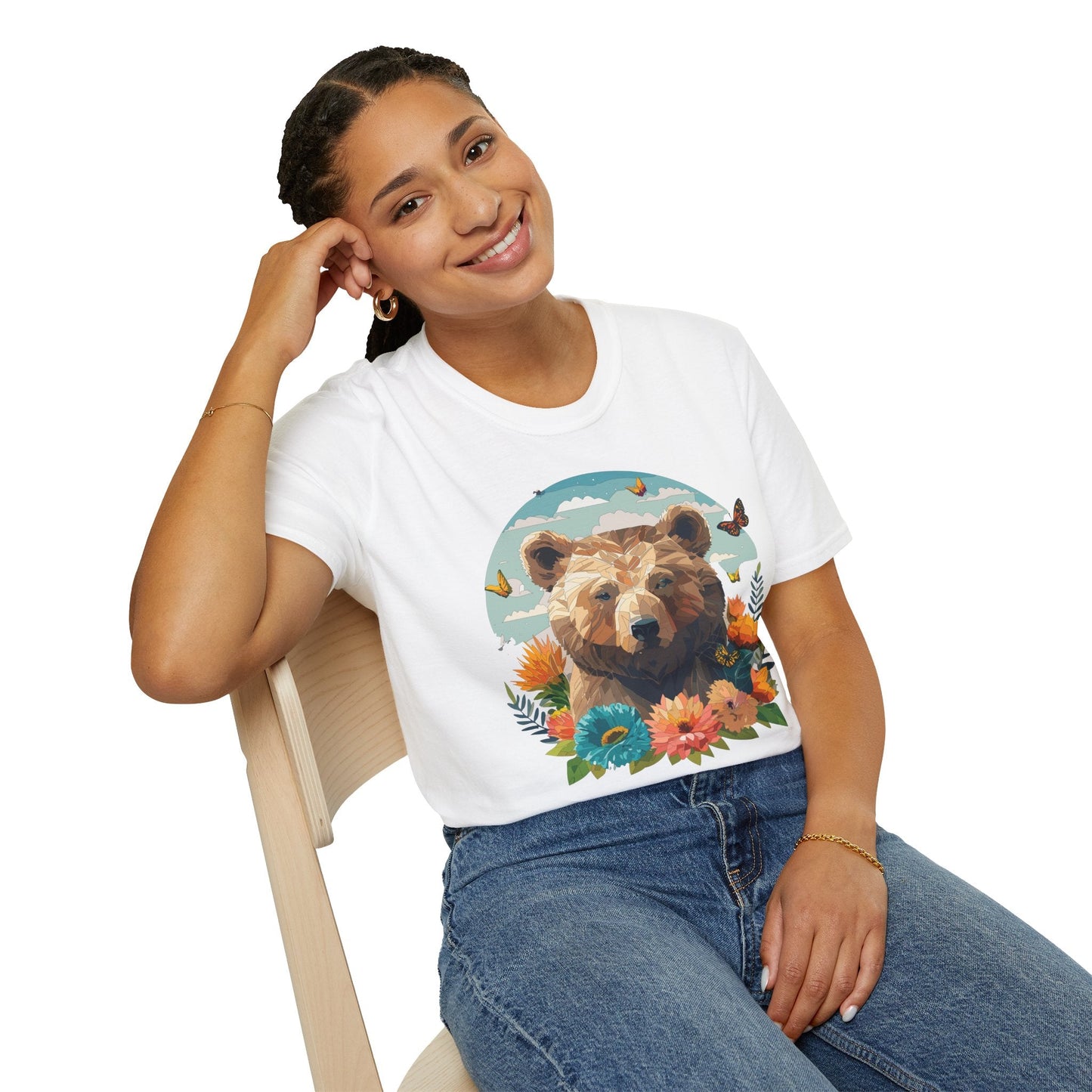 Bear T Shirt Unisex Teddy Bear Tee Softstyle 64000 One Hundred Percent Ring Spun Cotton Short Sleeve