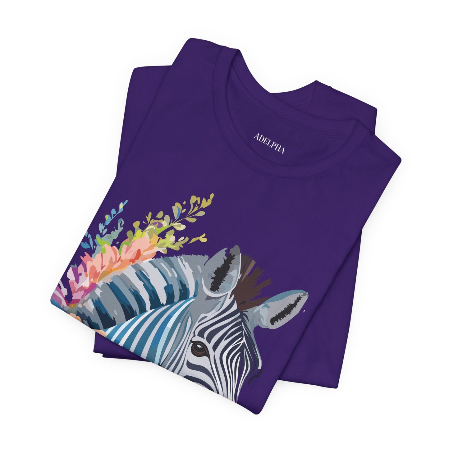 Zebra Graphic Unisex 100 Cotton Vintage Animal Art T-Shirt 2