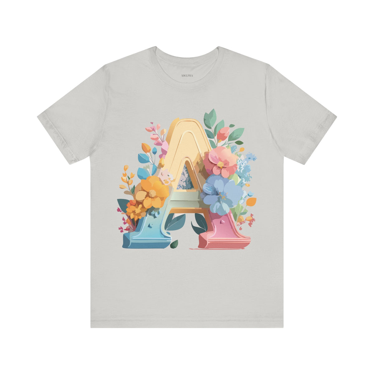 Letter A Graphic Unisex Cotton Bella+Canvas Tee with Art Letter Design