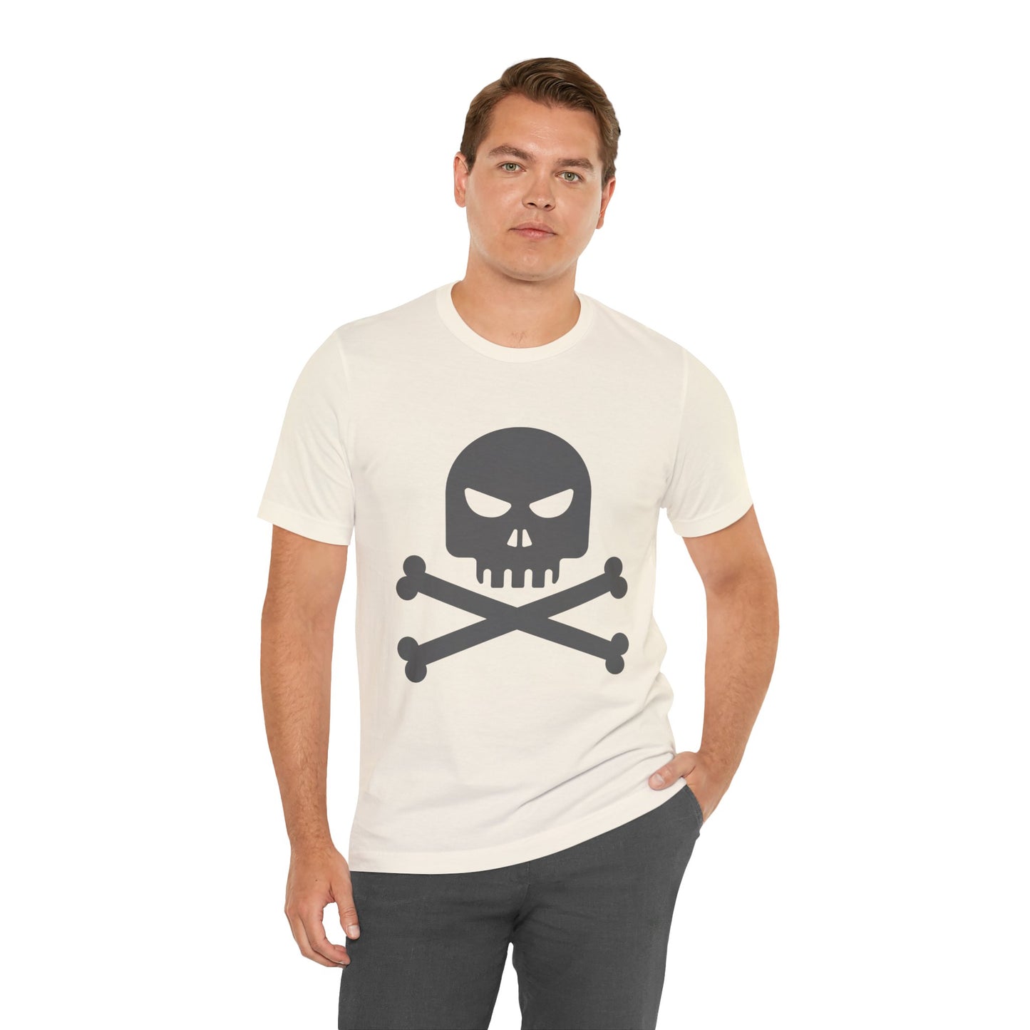 Unisex-T-Shirt aus Baumwolle mit Totenkopf