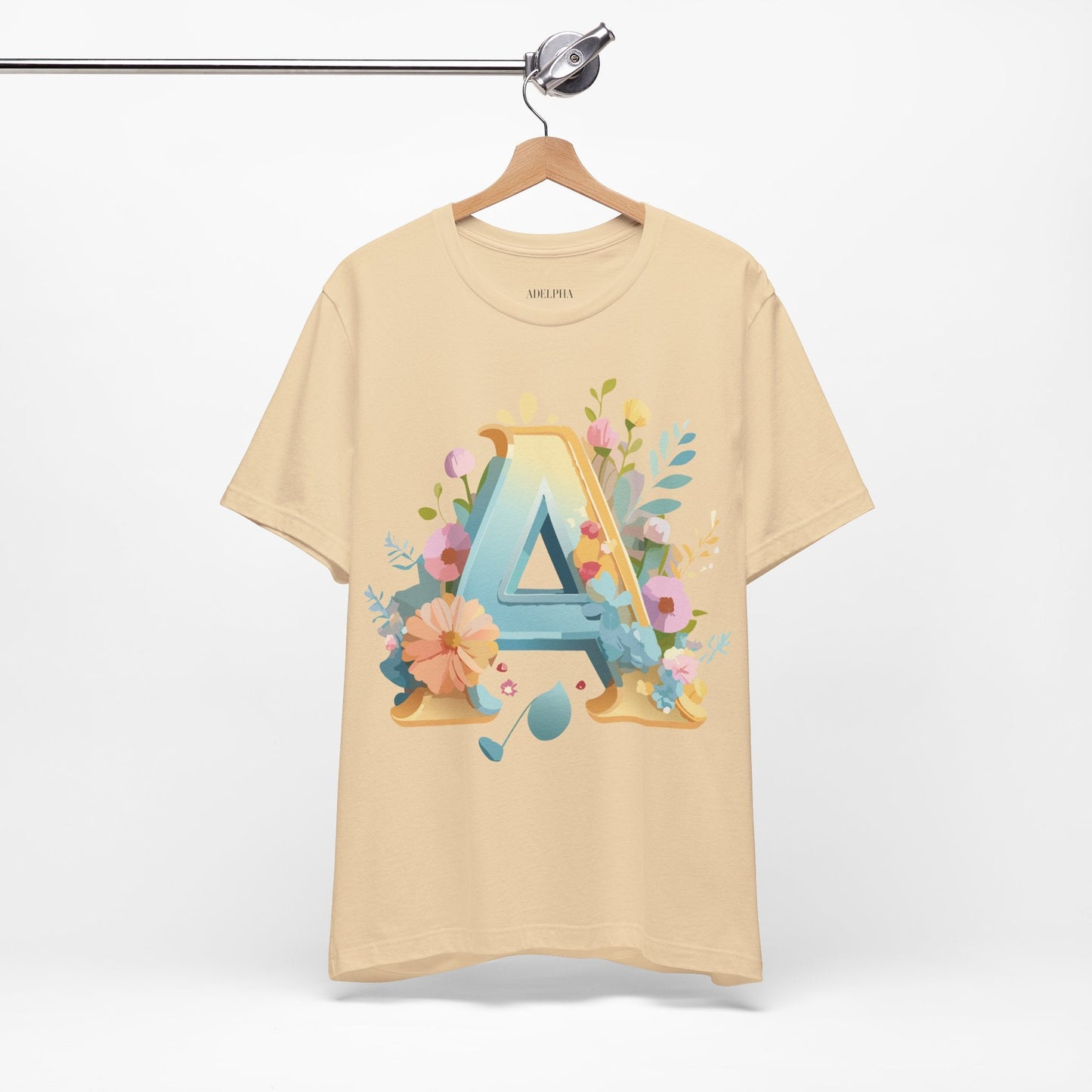 Letter A Shirt Graphic Tee Unisex Vintage Inspired Adelpha Art Jersey Short Sleeve