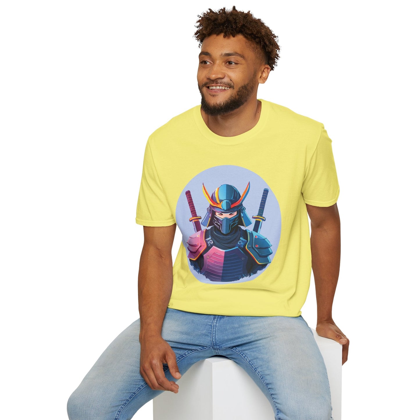 Samurai T Shirt Unisex Softstyle Gildan 64000 Breathable Cotton Tee For Everyday Wear