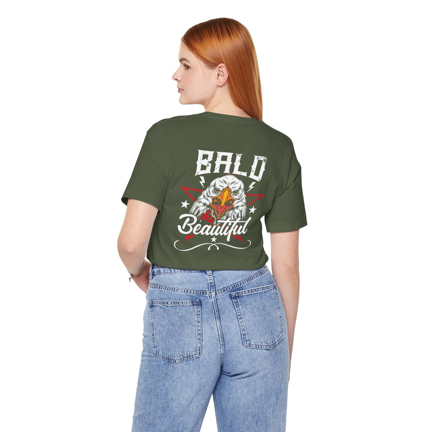 Bald Eagle Graphic Illustration Unisex Cotton Tee a3