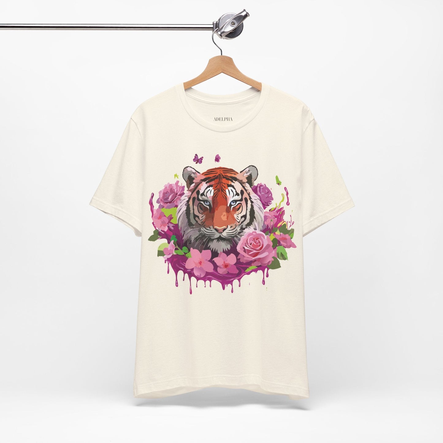 Tiger Graphic Unisex 100 Cotton Vintage Art with Animal Tee 10