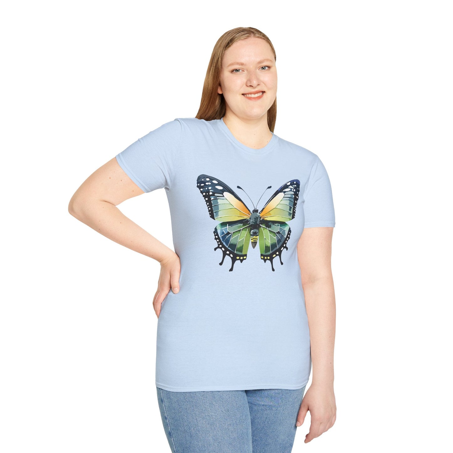 Butterfly Shirt Unisex Softstyle Gildan 64000 Monarch Butterfly Graphic Tee For Men And Women