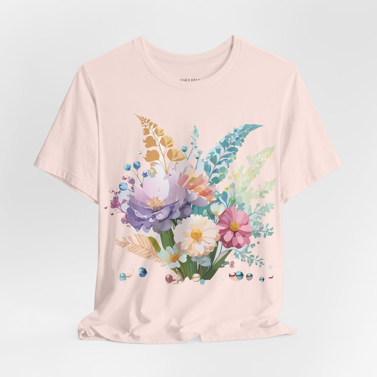 Floral Graphic Tee Shirt - Bella+Canvas Unisex 100 Cotton 16