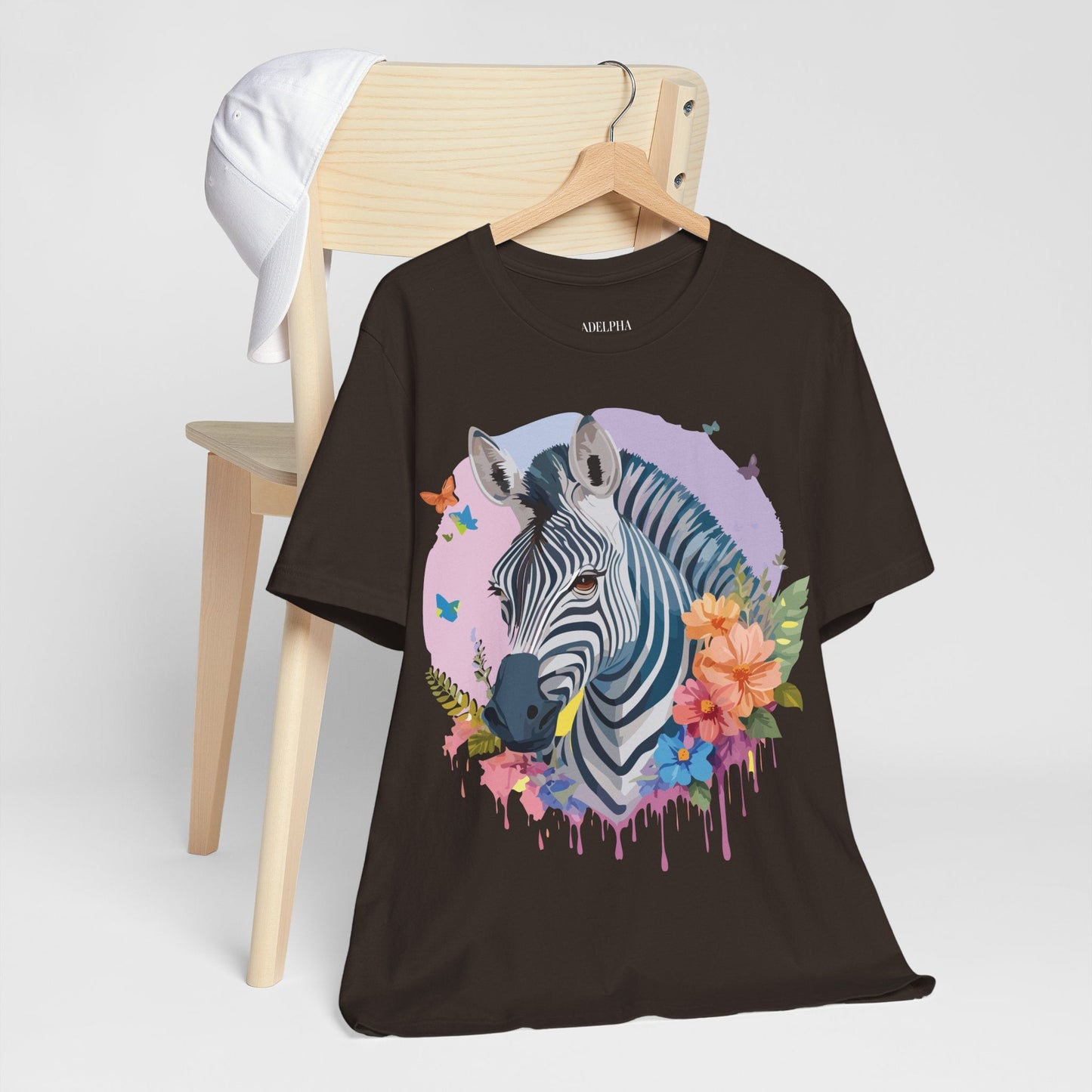 Zebra Graphic Unisex 100 Cotton Vintage Animal Art T-Shirt 3