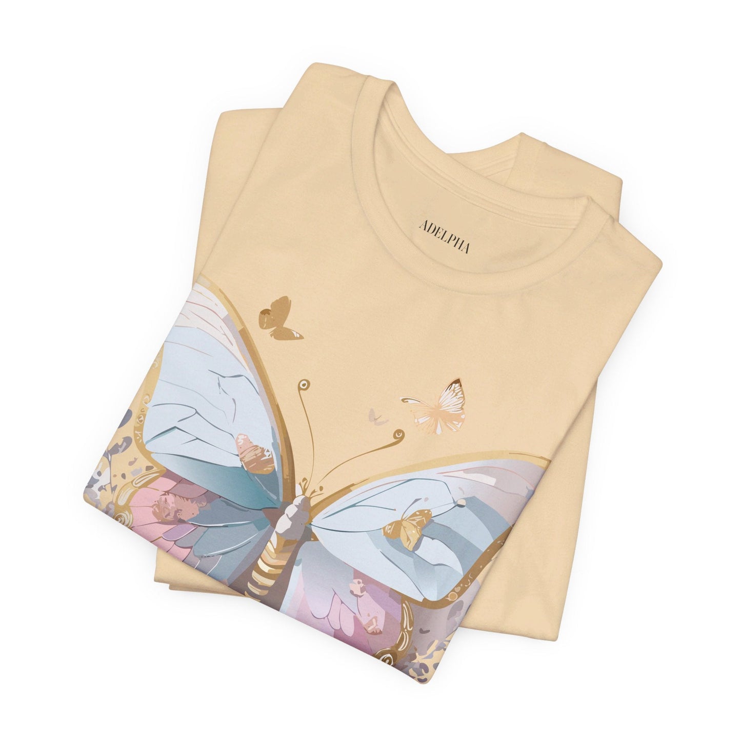 Unisex Graphic Tee Featuring Adelpha Artwork Vintage Butterfly Inspired Short Sleeve