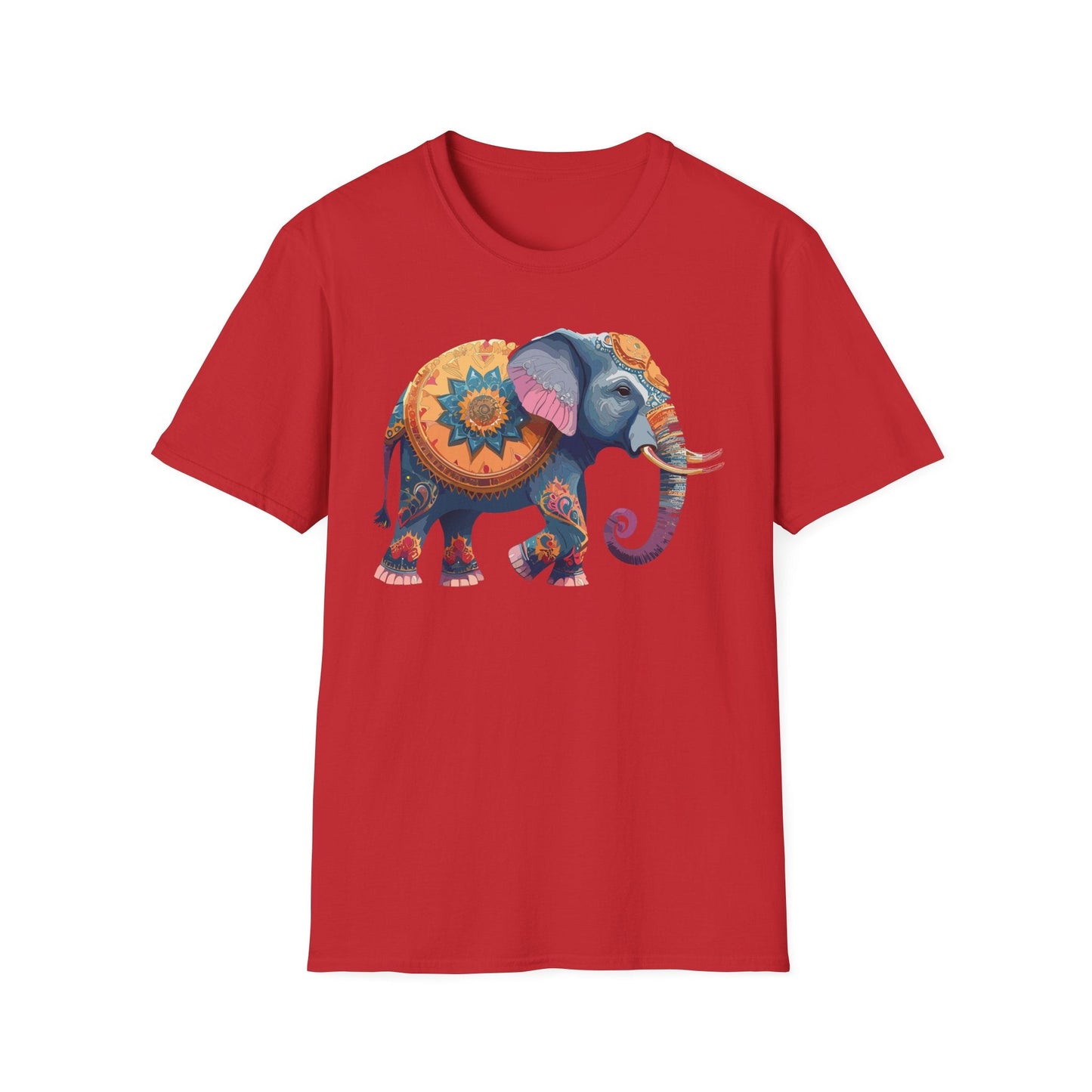 Elephant T Shirt Unisex Gildan Softstyle Tee 100 Percent Ring Spun Cotton Animal Shirt