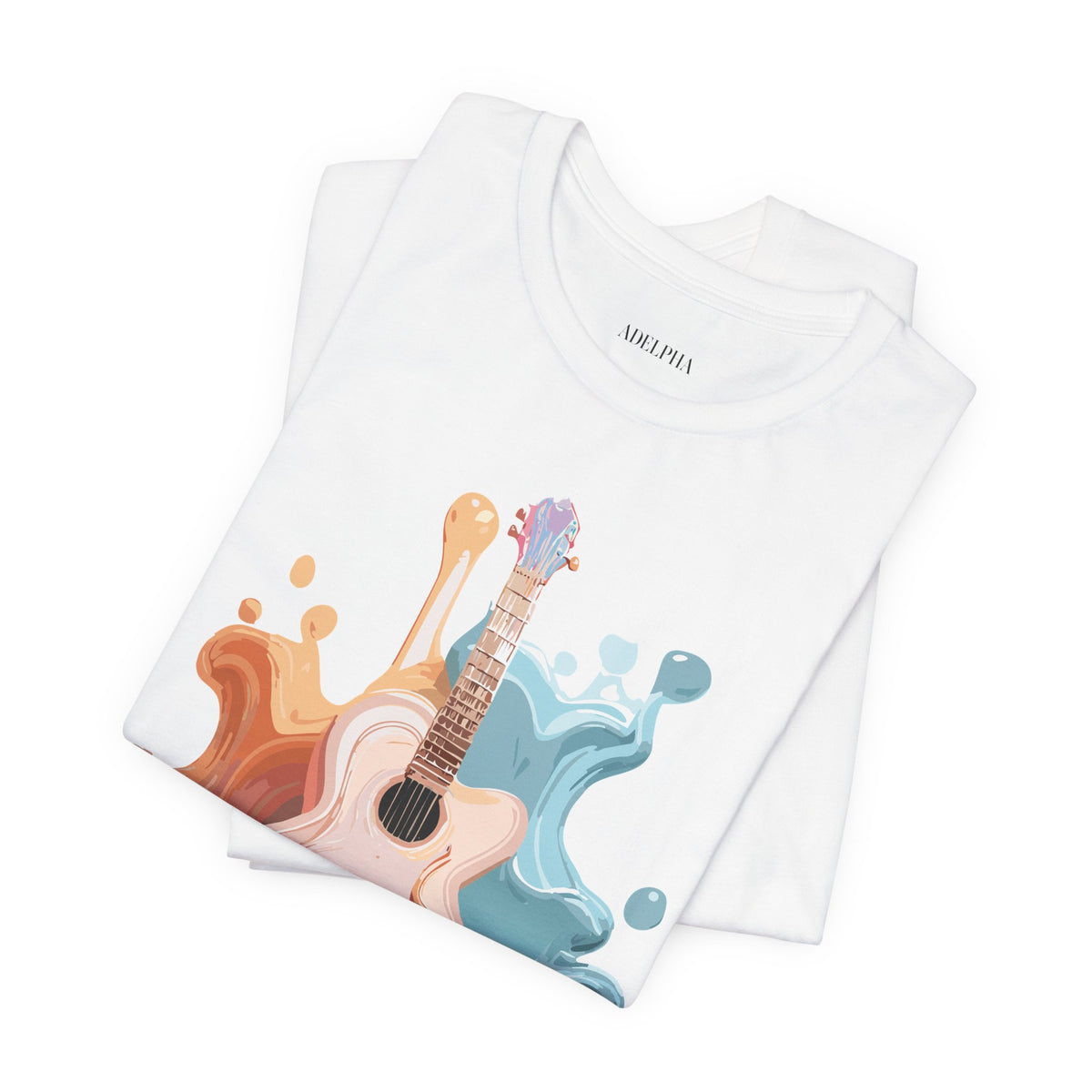 Music Graphic Unisex Cotton Bella+Canvas Tee with Art Design m155