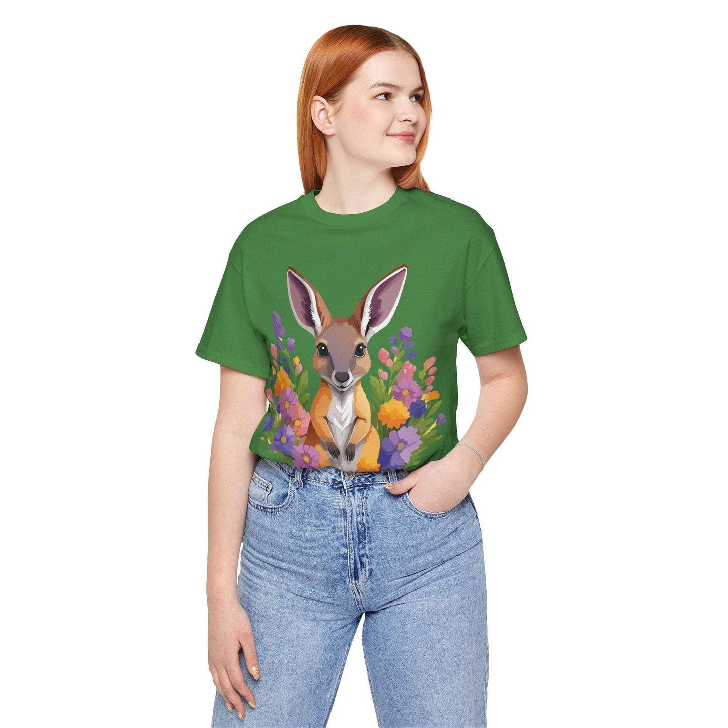 Kangaroo Graphic Unisex 100 Cotton Vintage Animal Artwork Tee 2
