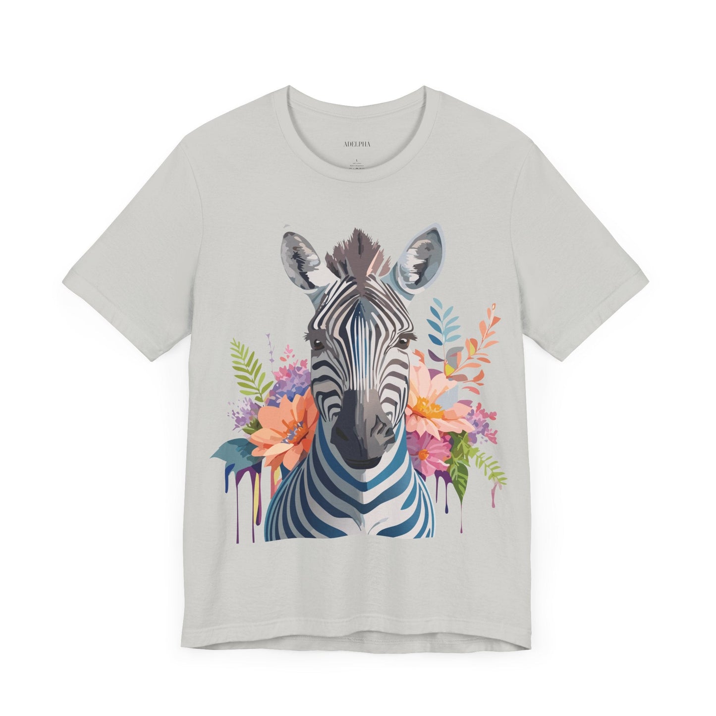Zebra Graphic Unisex 100 Cotton Vintage Animal Art T-Shirt 1