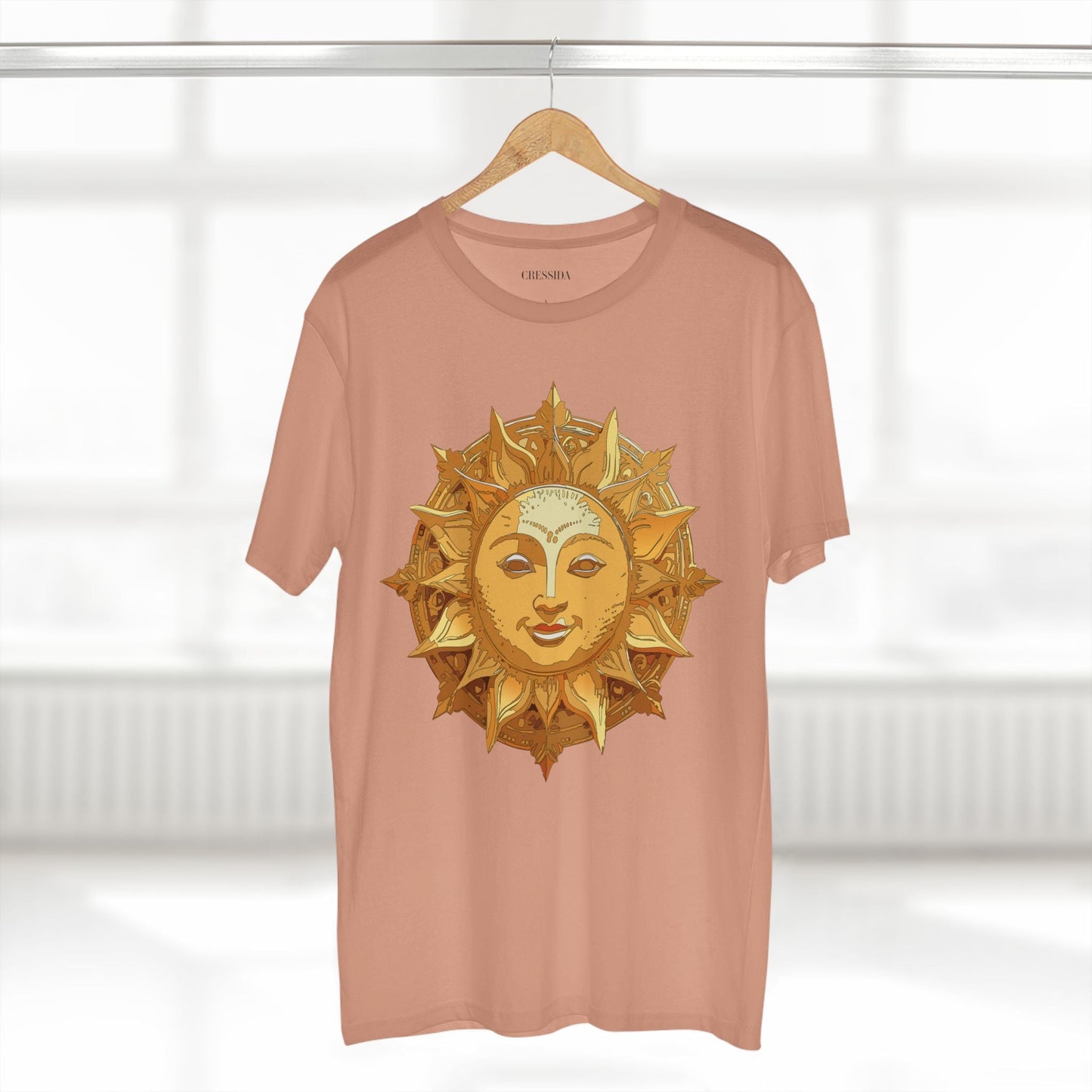 Gold Sun Graphic Unisex 100 Cotton T-Shirt with Golden Art Design 22