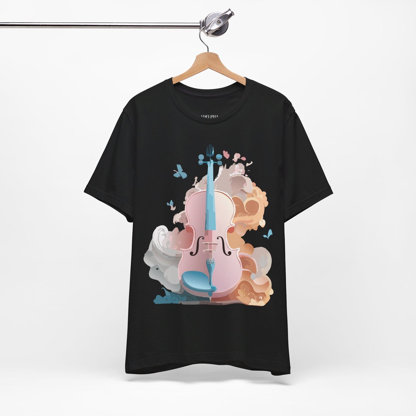 Music Graphic Unisex 100 Cotton Vintage Art with Musical Elements Tee 11