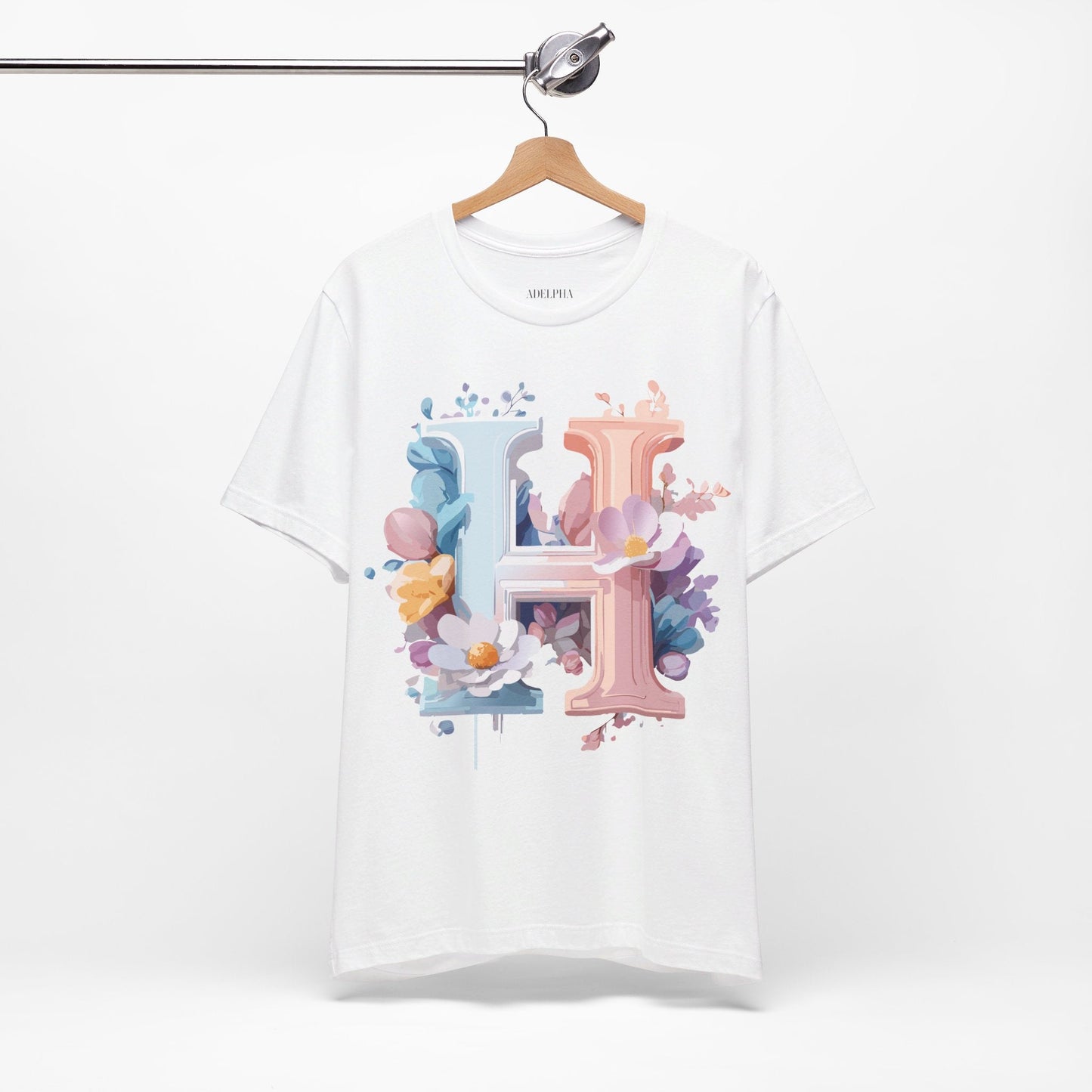 Adelpha Letter H Shirt Unisex Graphic Tee Vintage Inspired Art Design Short Sleeve
