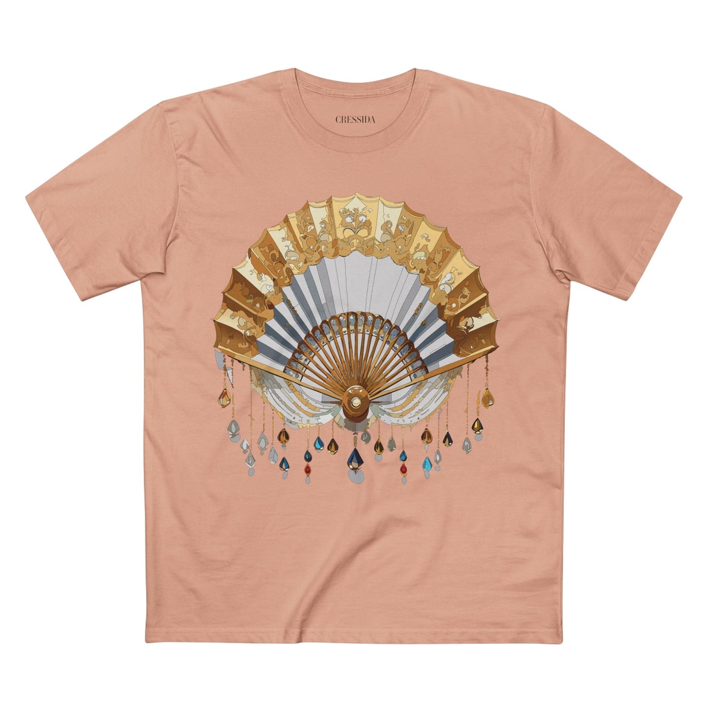 Antique Fan Graphic Design T-Shirt Unisex 100 Cotton Floral Carnival Artwork Tee 13