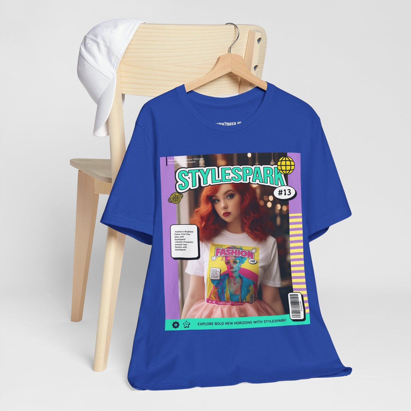 Magazine Cover Shirt Unisex Short Sleeve Tee Bold Vibrant Print Wearable Art