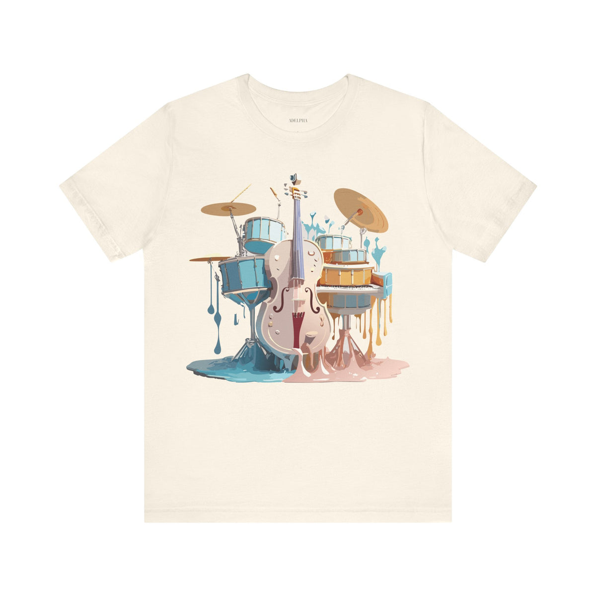 Music Graphic Unisex Cotton Bella+Canvas Tee with Art Design m162