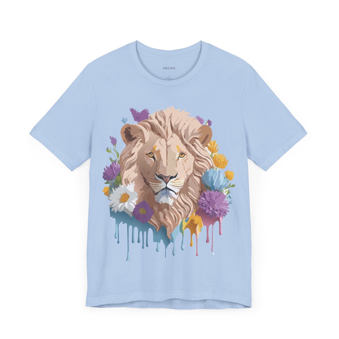 Adelpha Lion Graphic T Shirt Unisex Short Sleeve Tee With Vintage Inspired Artwork